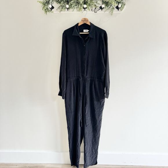 R Label Ralph Lauren 100% Silk Wide Leg Jumpsuit XL AA4607 - Picture 2 of 6